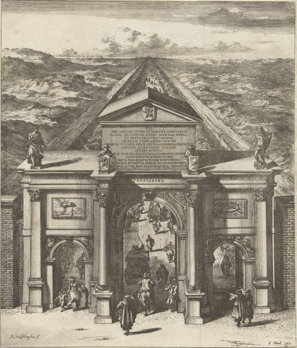 Romeyn de Hooghe after Jan de Bisschop, frontispiece to Constantijn Huygens, *De Zee-straet*, 1667. Rijksmuseum, Amsterdam.